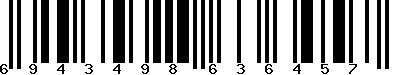 EAN-13 : 6943498636457