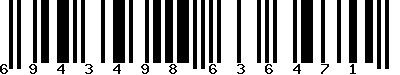 EAN-13 : 6943498636471