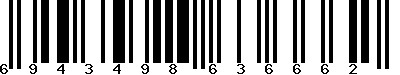 EAN-13 : 6943498636662