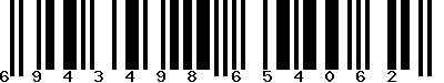 EAN-13 : 6943498654062