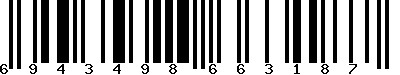 EAN-13 : 6943498663187