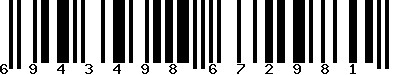 EAN-13 : 6943498672981