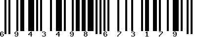 EAN-13 : 6943498673179