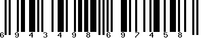 EAN-13 : 6943498697458