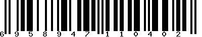 EAN-13 : 6958947110402