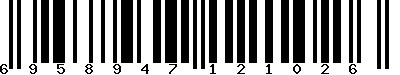 EAN-13 : 6958947121026