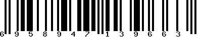 EAN-13 : 6958947139663