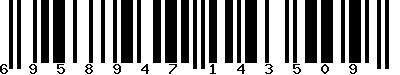 EAN-13 : 6958947143509