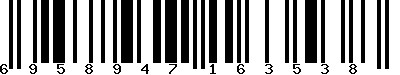 EAN-13 : 6958947163538