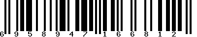 EAN-13 : 6958947166812