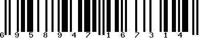 EAN-13 : 6958947167314