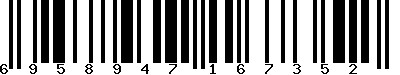 EAN-13 : 6958947167352