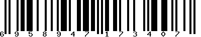 EAN-13 : 6958947173407