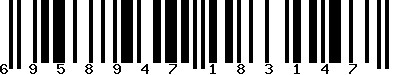 EAN-13 : 6958947183147