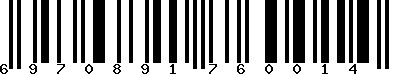 EAN-13 : 6970891760014