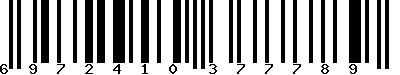 EAN-13 : 6972410377789