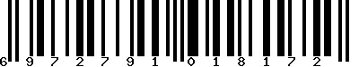 EAN-13 : 6972791018172