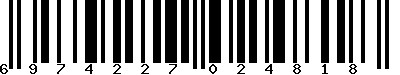 EAN-13 : 6974227024818