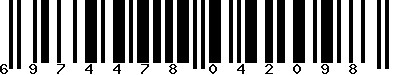 EAN-13 : 6974478042098