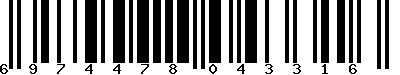 EAN-13 : 6974478043316