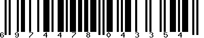 EAN-13 : 6974478043354