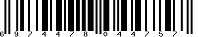 EAN-13 : 6974478044757
