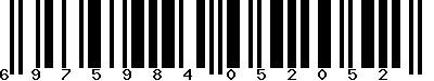 EAN-13 : 6975984052052