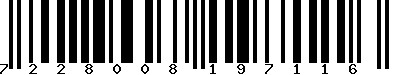 EAN-13 : 7228008197116