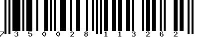 EAN-13 : 7350028113262