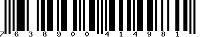 EAN-13 : 7638900414981