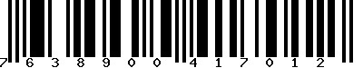 EAN-13 : 7638900417012