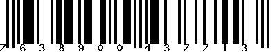 EAN-13 : 7638900437713