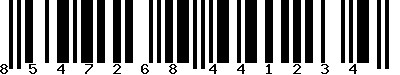 EAN-13 : 8547268441234