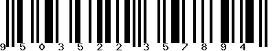 EAN-13 : 9503522357894
